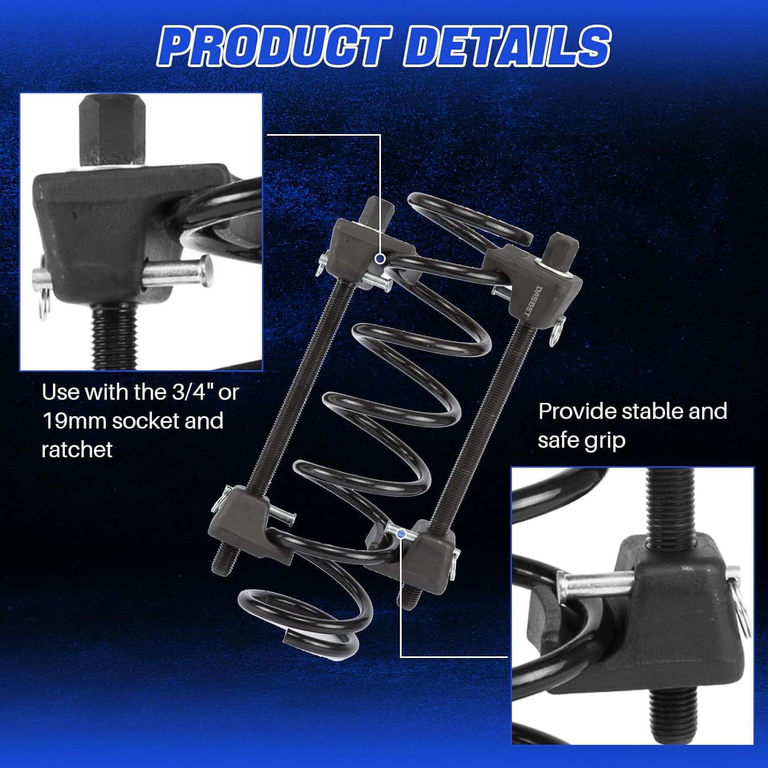 Macpherson Strut Spring Compressor Tool Kit 2PCS Coil Spring Compressor with Det