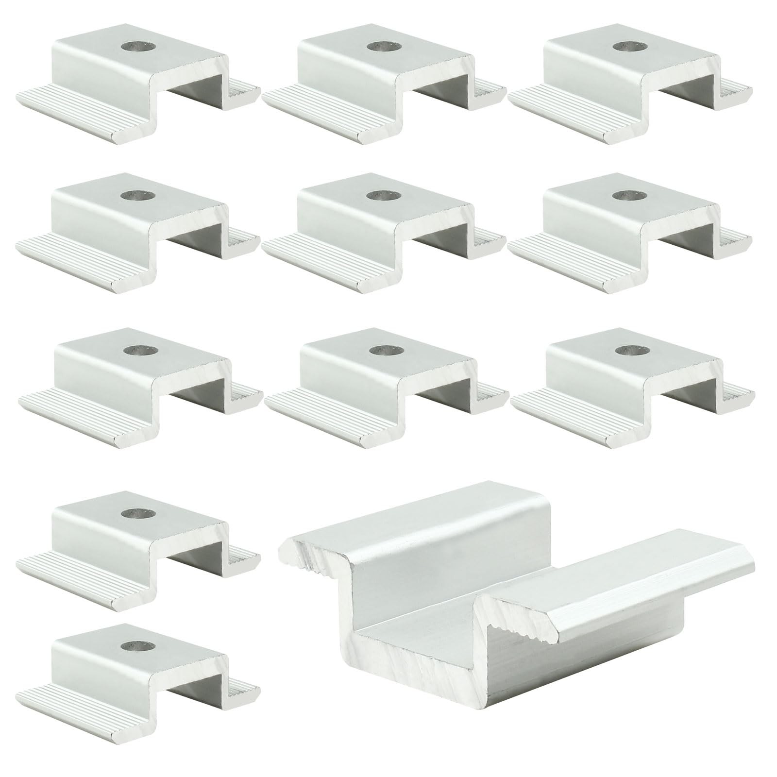 HARSKIYER 12 Pack Solar Panel Mid Clamp, 1.06 Inch Solar Panel Mounting Brack...