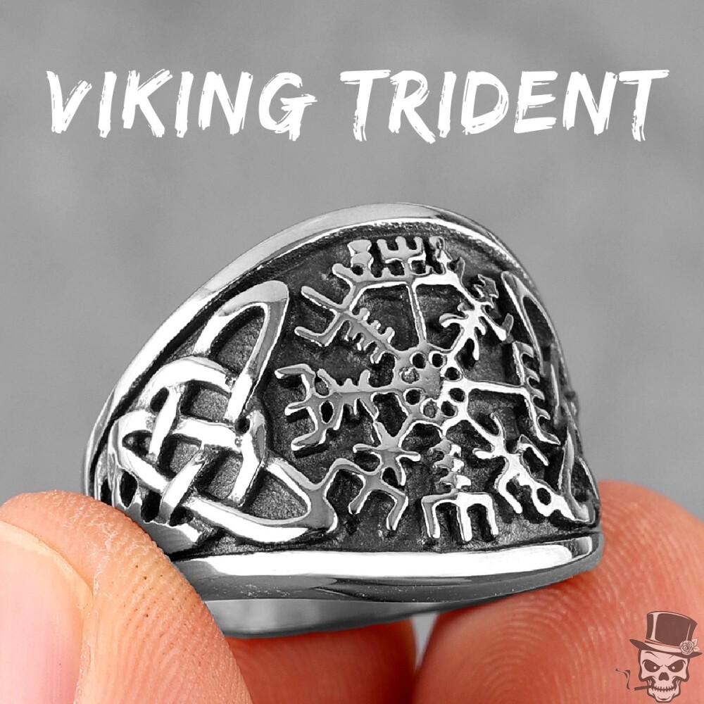 Sculpt Rings™ Nordic Rune Vegvisir Ring - Choose Your Style - Stainless Steel