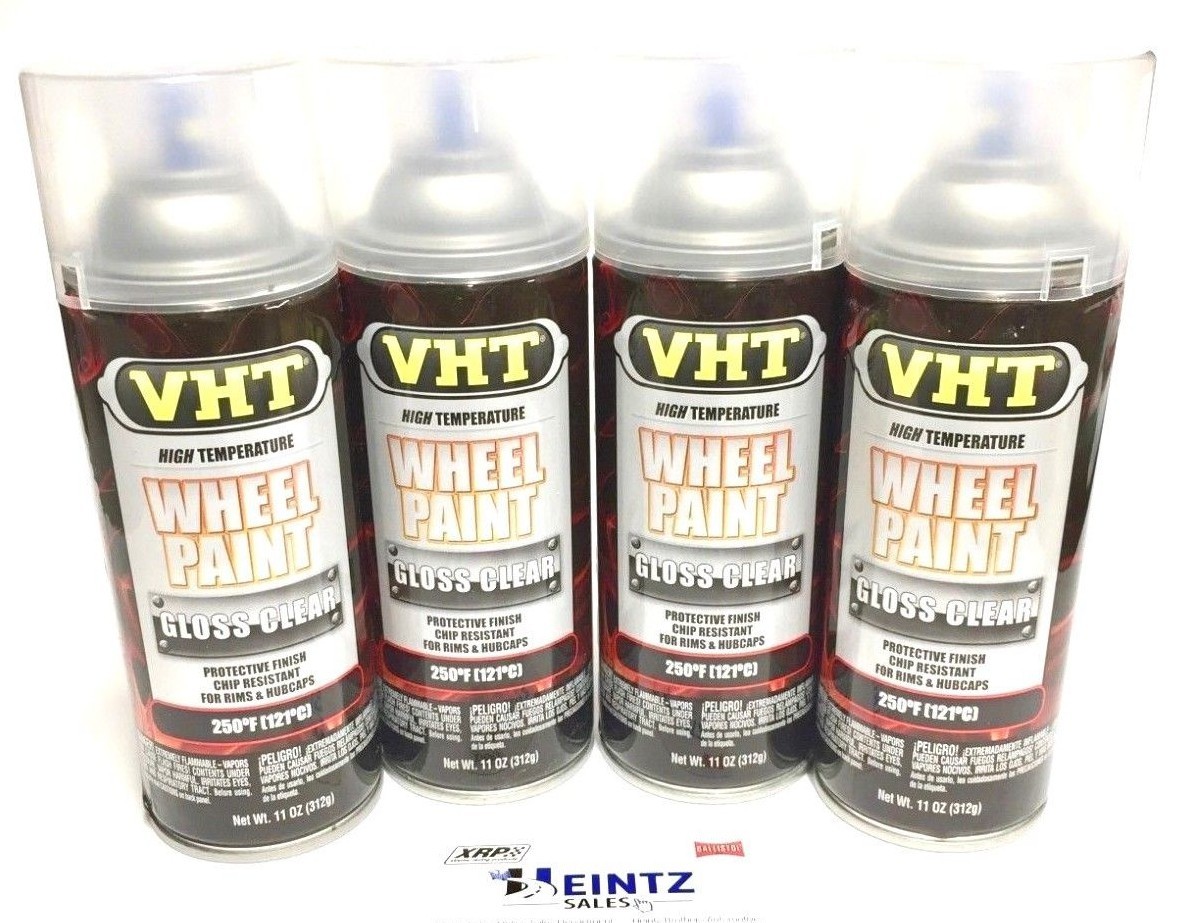 VHT SP184(4 pack) High Temperature Wheel Paint Gloss Clear 11oz.