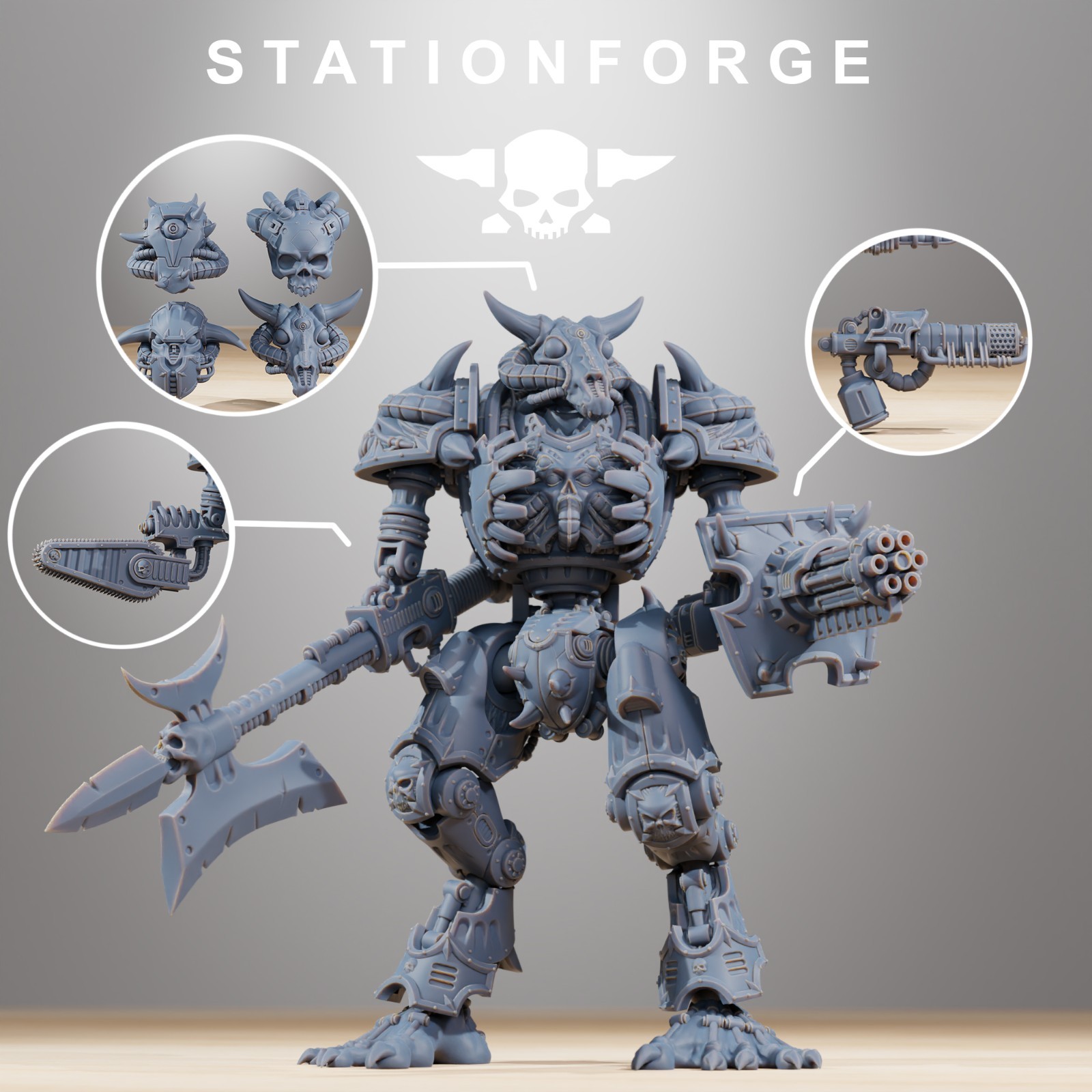 Stationforge Miniatures Pythonicus Armageddon Corruped Knight Sci Fi Grim Dark