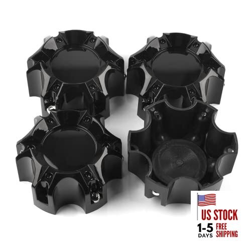 4.49in Wheel Center Caps for Ballistic Black Center Cover Replacement, 4 Pack,