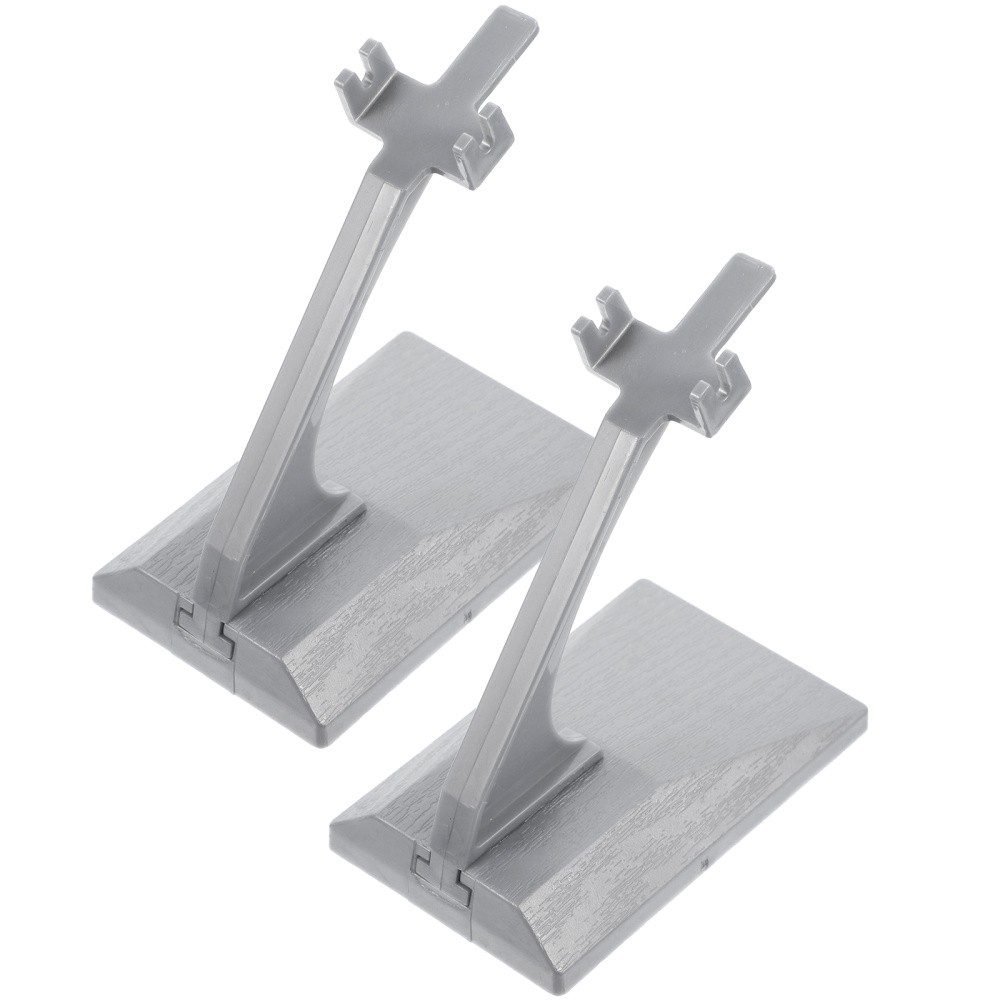 2Pcs Reusable Plastic Aircraft Model Display Shelves Grey Lightweight Portable