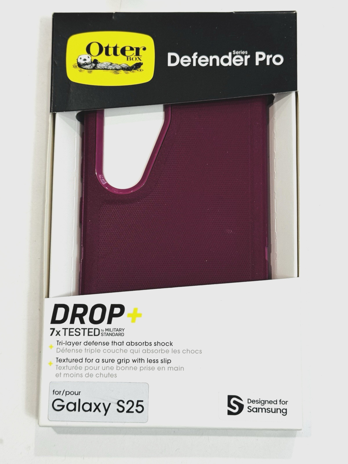 OtterBox Defender Pro Series Case For Samsung Galaxy S25 Foxberry Pink