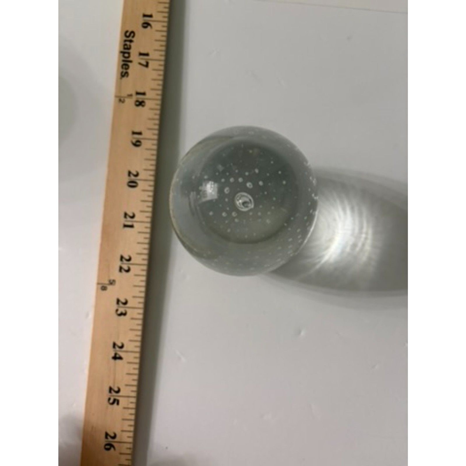 Handblown clear glass egg