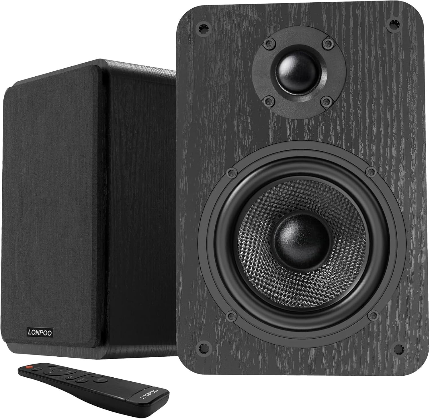 Bookshelf Speakers for Record Player,60W Bluetooth Turntable Speaker | Real Wood