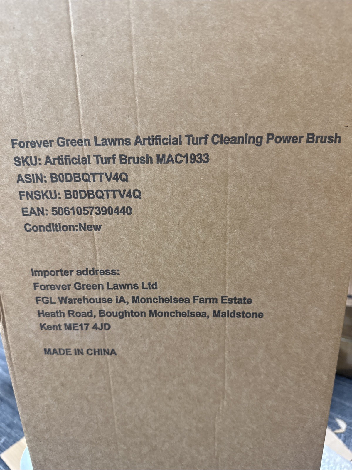Forever Green Lawns MAC1933 Artificial Turf Cleaning Power Brush Electric