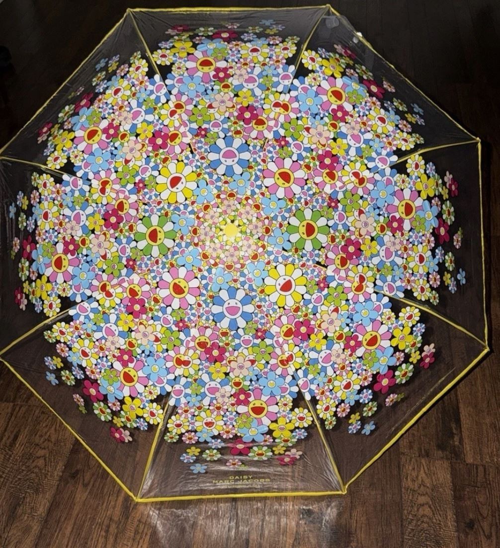 Marc Jacobs Daisy Takashi Murakami Umbrella Floral Yellow NEW