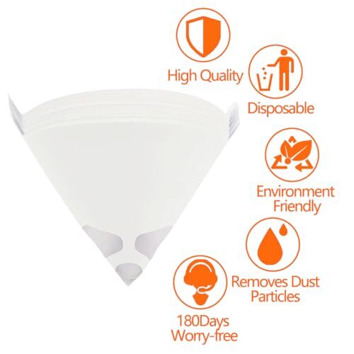 Terberl 100 Pack 100 Micron Paint Cone Paint Strainers, 100 Assorted Sizes