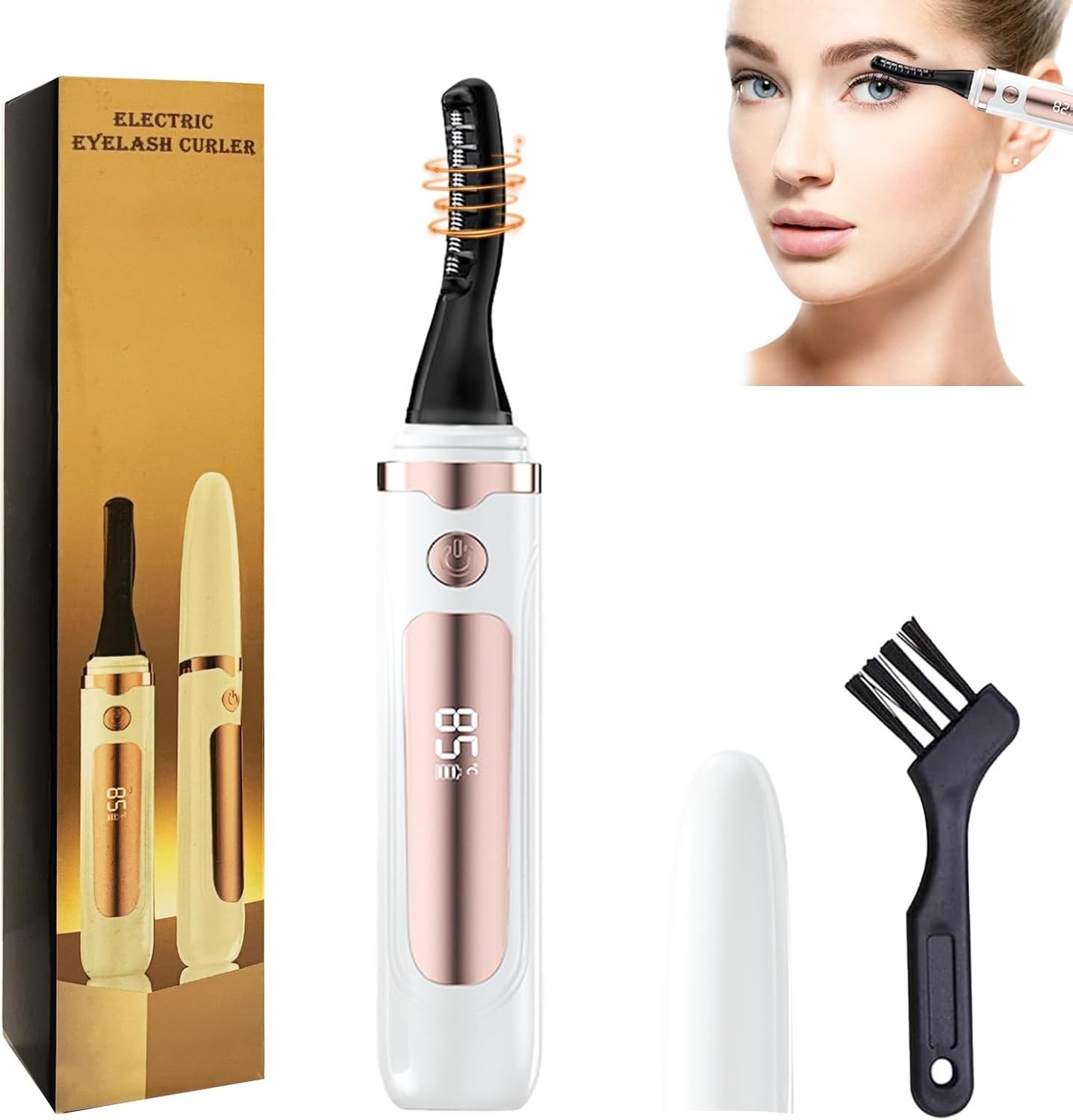 Encrespador Rizador De Pestañas Electrico  Profesional Salon LED Display