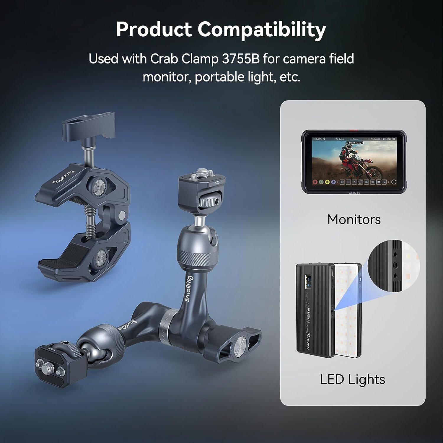 SmallRig 7" Rosette Magic Arm, Articulating Arm with 1/4"-20 Screws for Camera