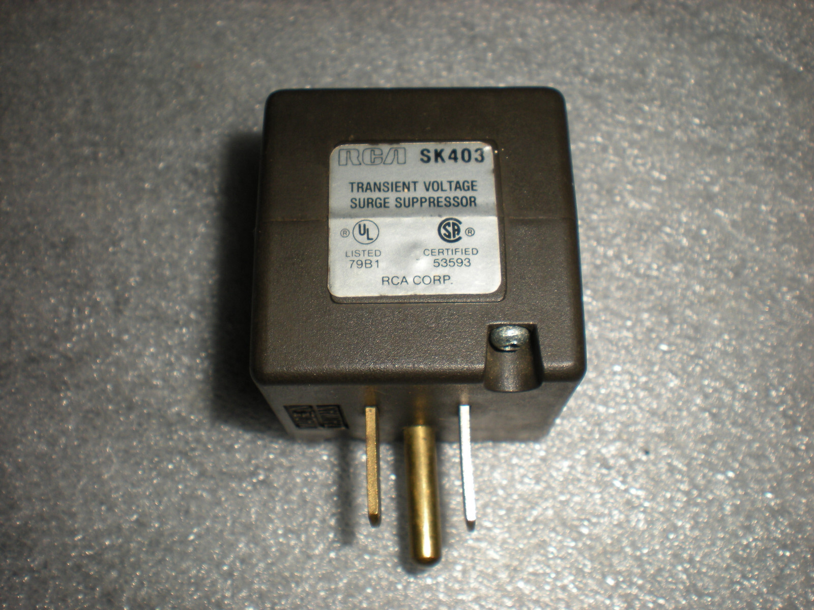 Original OEM RCA SK403 Triple Outlet Transient Voltage Surge Suppressor 15A 125V