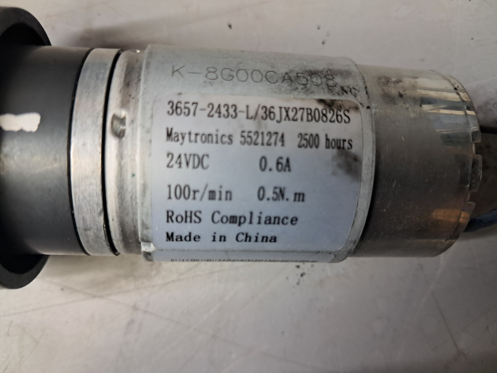 *TESTED* Maytronics Pump/Drive Motor 5521274 24V 100 RPM Dolphin Pool Robot