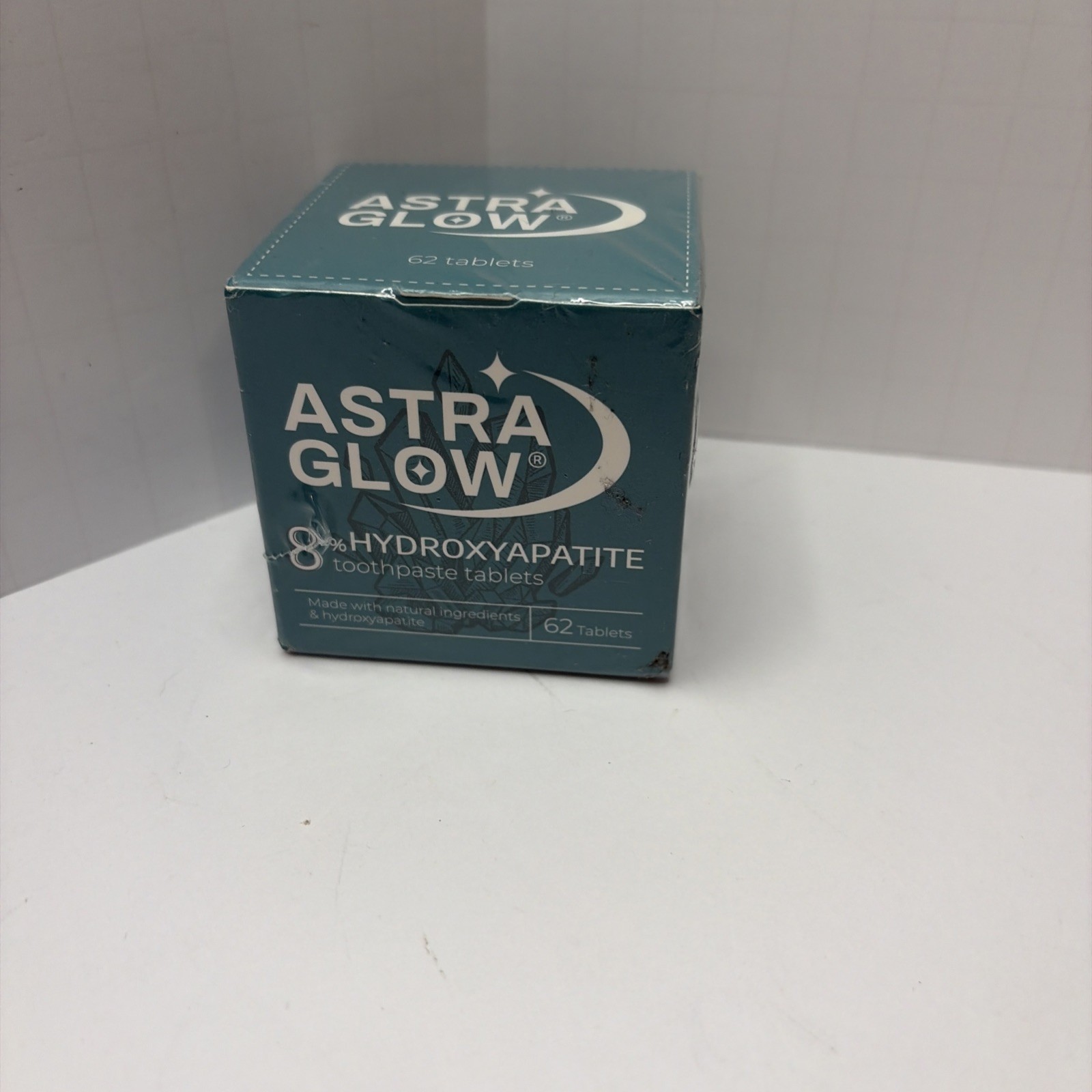 astra glow 8% hydroxyapatite toothpaste tablets new Sealed