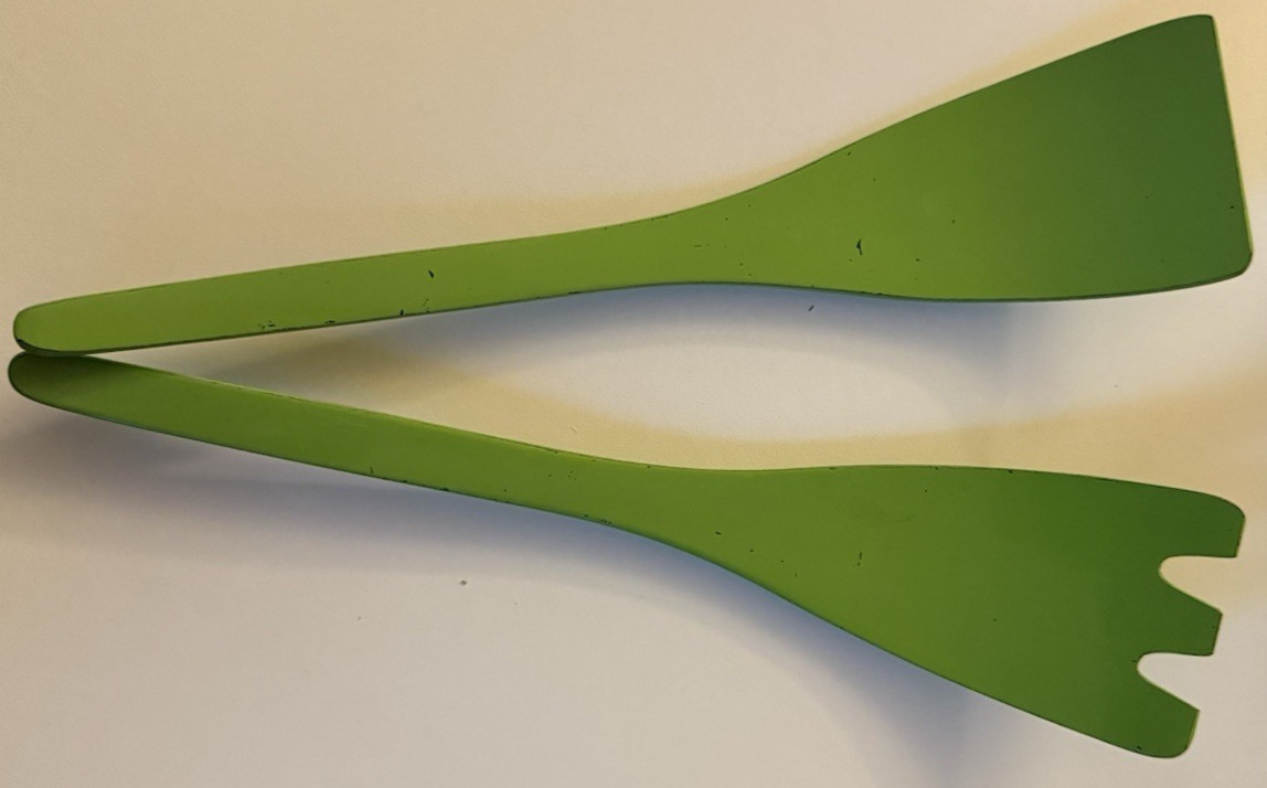 David Douglas Acca Ware MCM FORK & SPOON Salad Serving Set Avocado Green