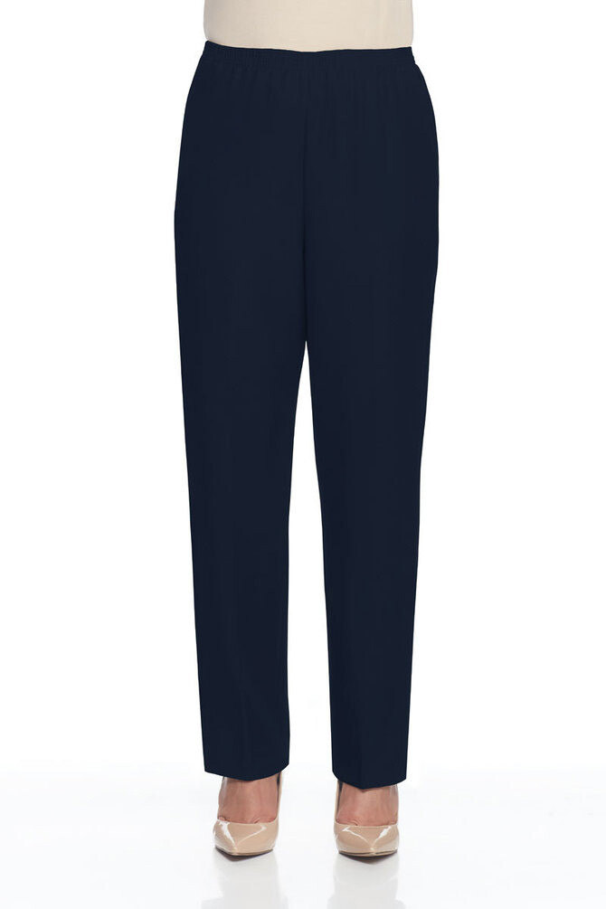 Alfred Dunner Petite Polyester Pull On Pants Short Length 09300