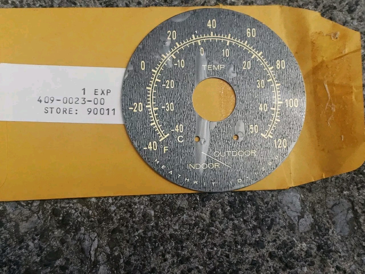 One New Heathkit Temperature Dial #409-23 for ID-1290 Weather Station NOS