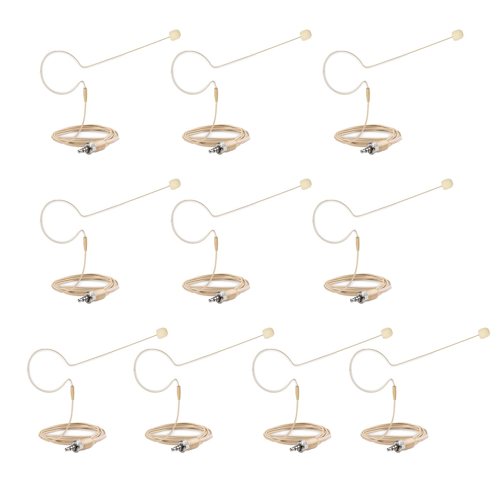 15x Single Earhook Headset Microphone 3.5mm Screw Lock Connector for Sennheiser