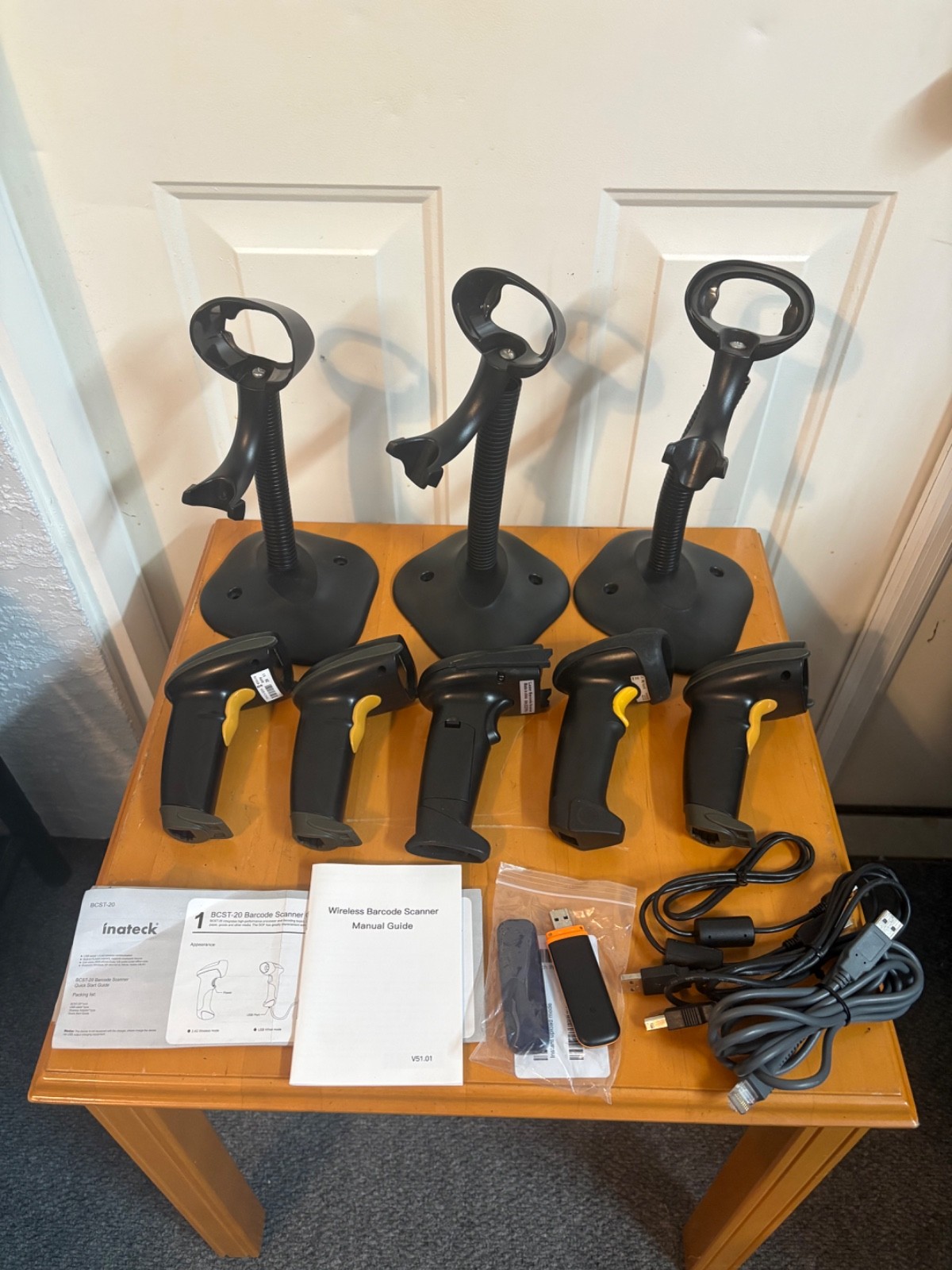 Lot of 5 Barcode Scanners and Stands  inateck nadamoo FREE SHIPPING!