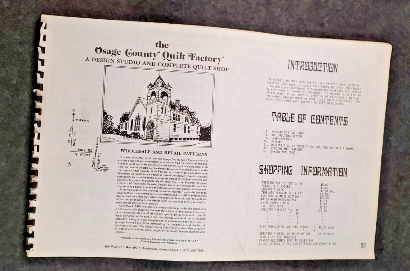 The Osage County Quilt Factory 'Big Book Quilting Patterns' Robertson....(DS4D2)