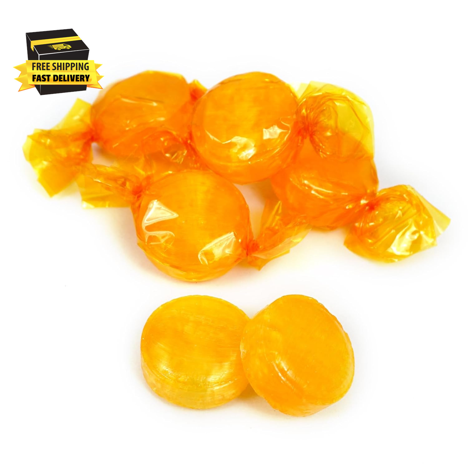 Butterscotch Hard Candy - 2Lb Bulk Bag (Approx. 150 Pcs) - Individually Wrapped