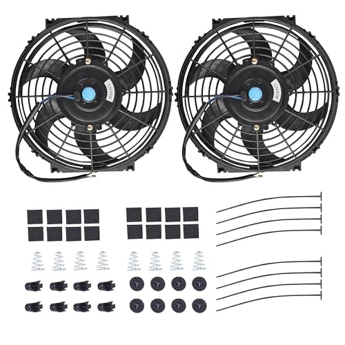 10" Electric Radiator Cooling Fan Assembly Kit, Universal High Performance 12V