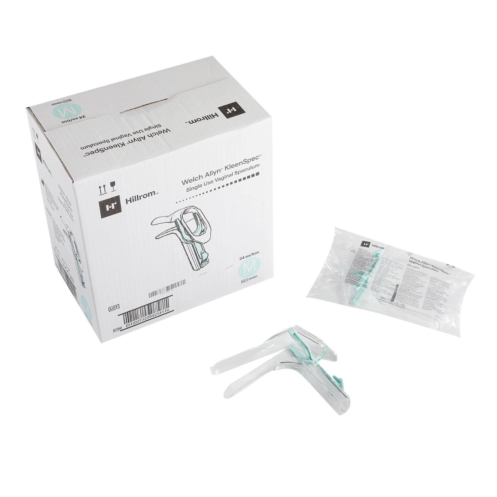 HILLROM WELCH ALLYN Vaginal Speculum KleenSpec 590 Series 59001 MEDIUM NEW 24/EA