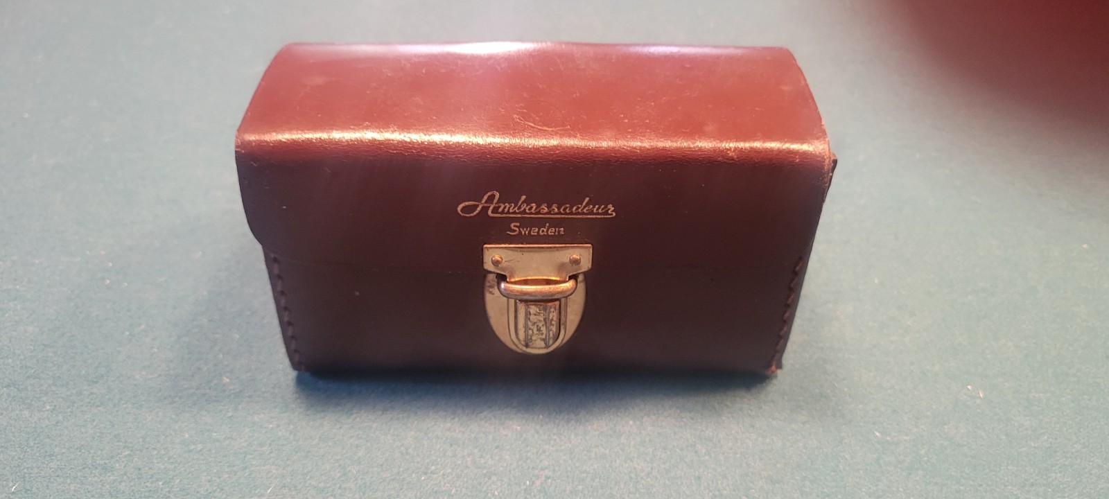 Vintage Ambassadeur ABU Garcia Sweden Fishing Reel CASE, Brown Leather + Parts
