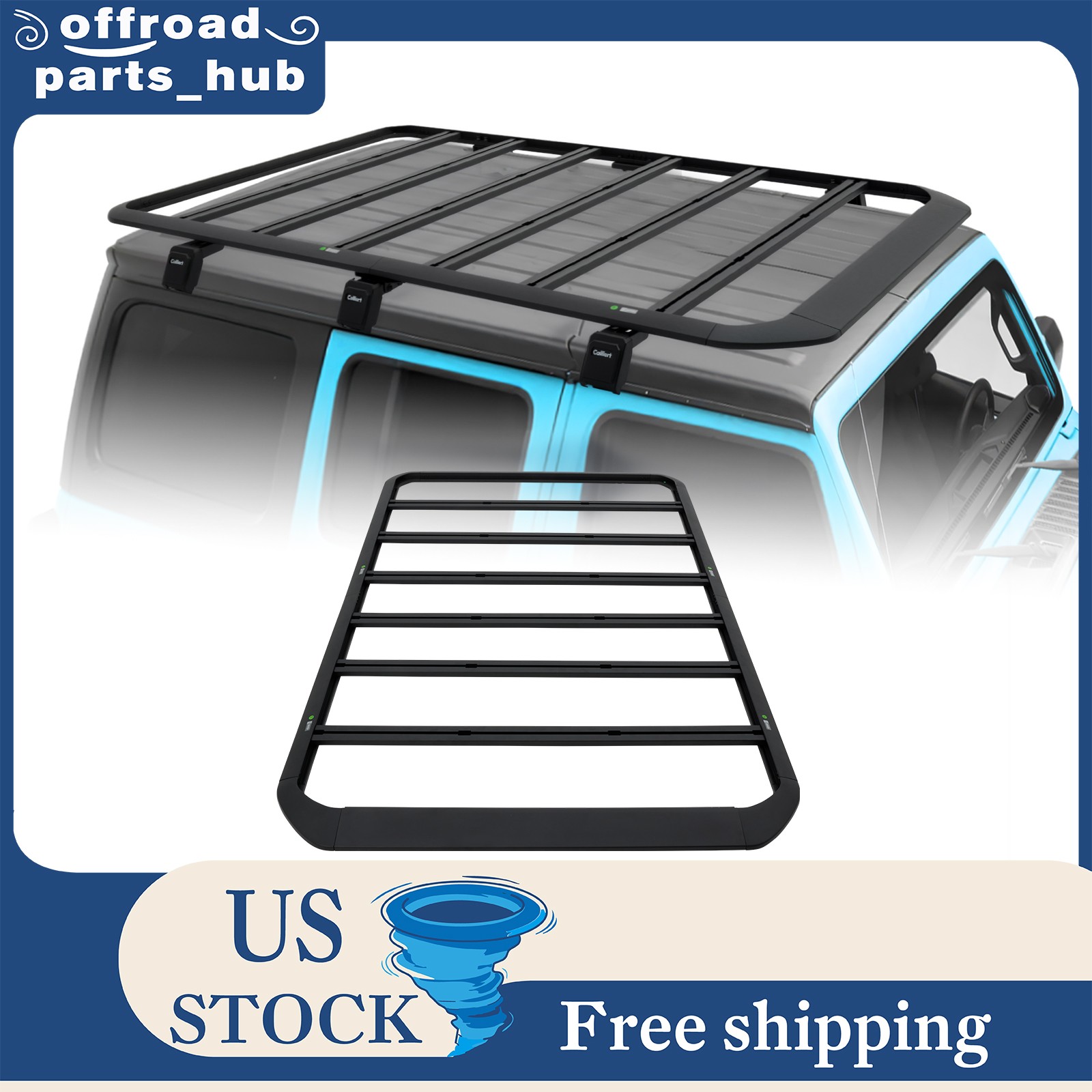 Full-Length Aluminum Roof Rack For 18-2025 Jeep Wrangle JL 4 Doors Off-Road