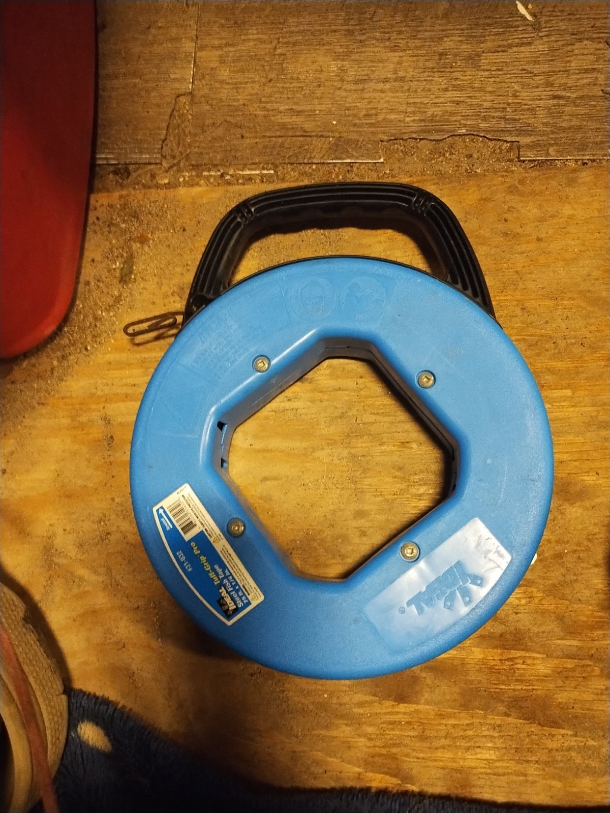 IDEAL Tuff-Grip Pro Steel Fish Tape 75 ft x 1/8 in Blue 31-032