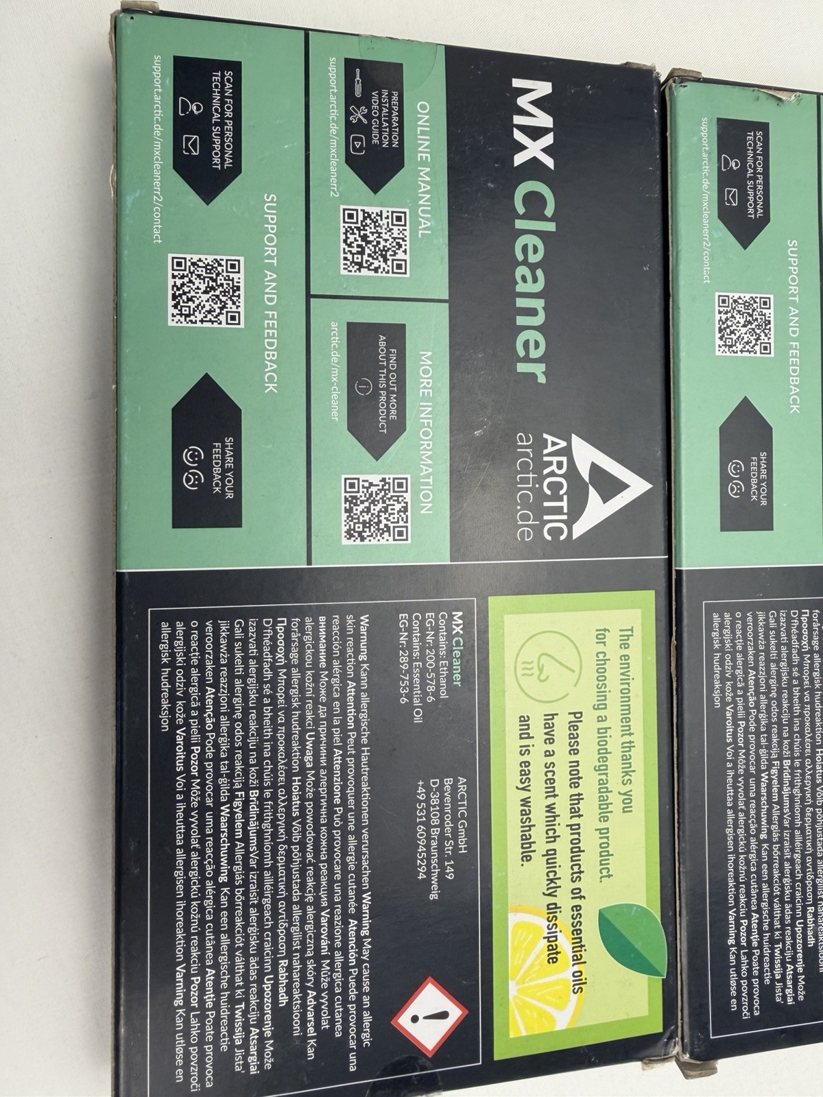 Artic MX Cleaner Wipes remove Thermal Compounds CPU GPU Limonene Based Qty.2-80