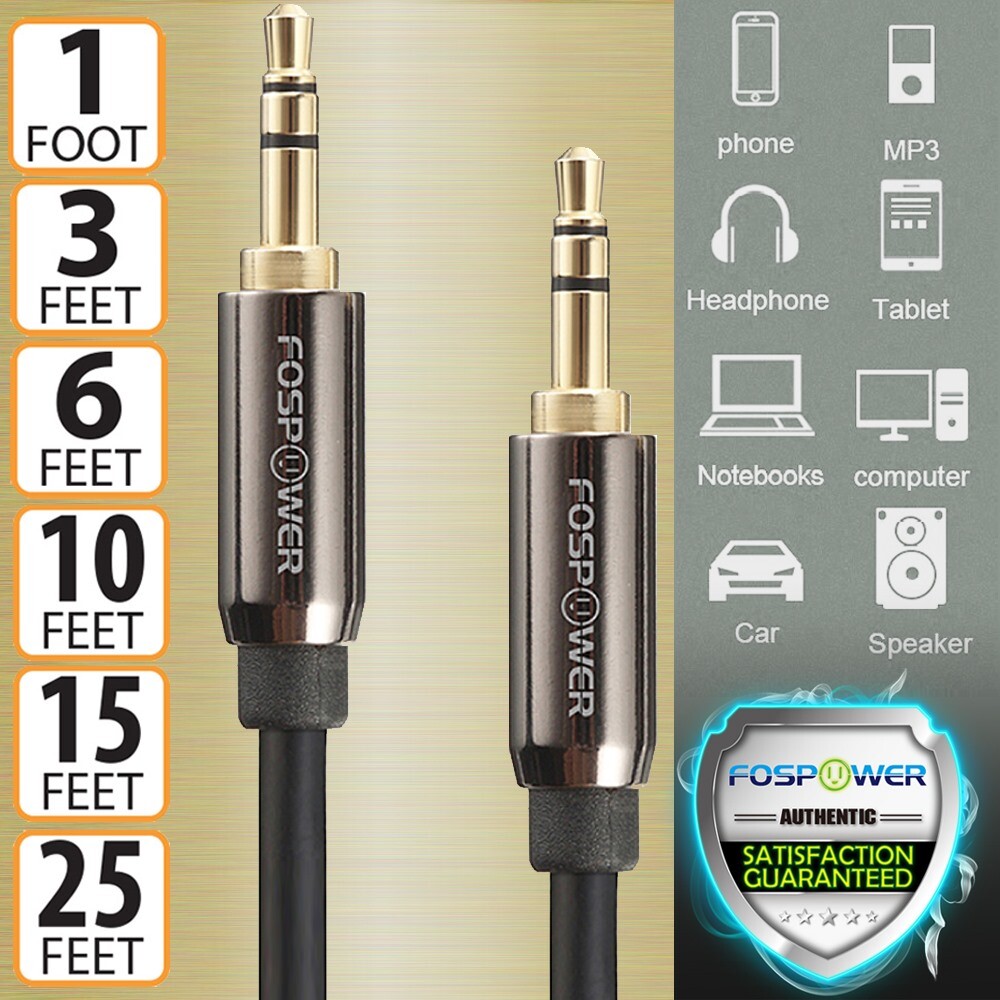 AUX Headphone 3.5mm Cable Male to Male Car Stereo Audio Cord iPhone Samsung Lot