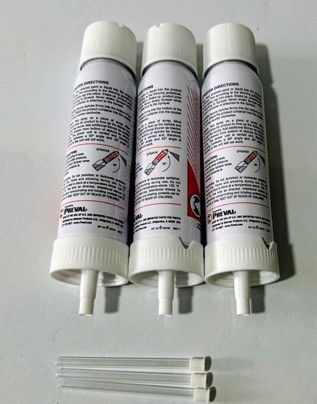 3 Pack Preval Sprayer 1.94 Oz. Power Unit