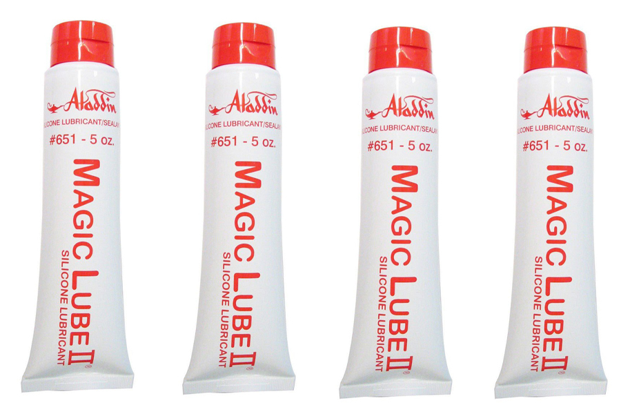 4 Pack of Aladdin Magic Lube II 5 oz. Silicone Lubricant Sealant 651