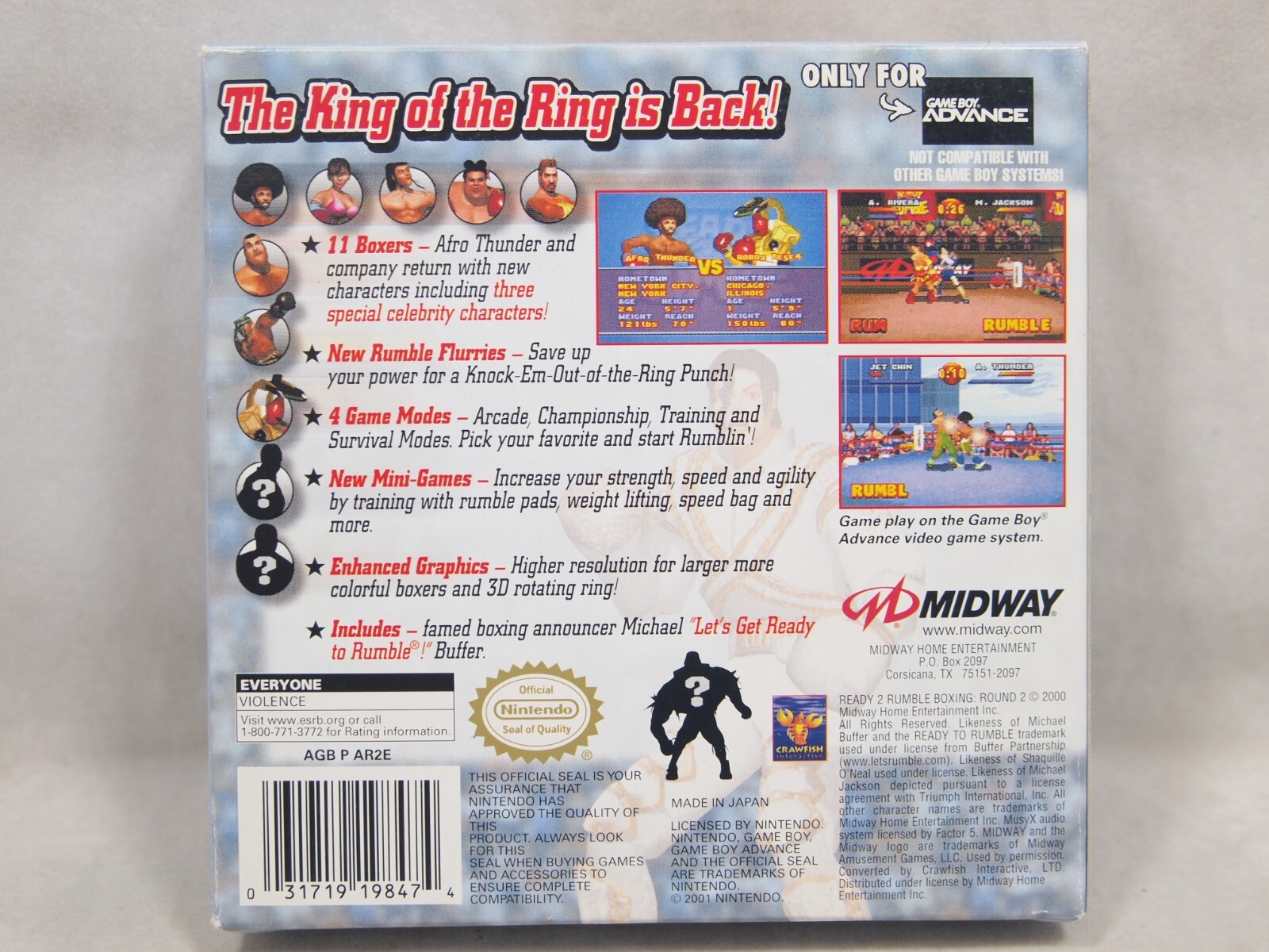Ready 2 Rumble Boxing Round 2 (Game Boy Advance | GBA) Authentic BOX ONLY