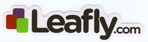 LEAFLY promo decal STICKER new 1 inch x 4 inch
