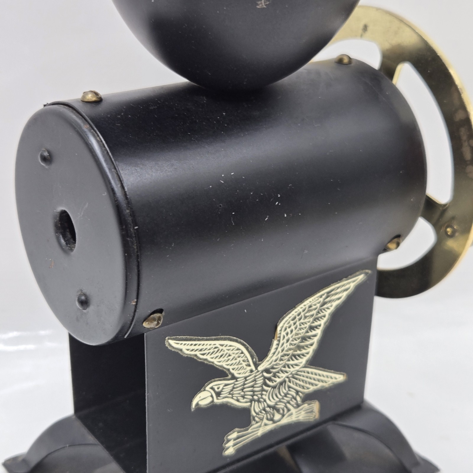 VTG Retro Metal Black Golden Eagle/ Antique Style Desktop Pencil Sharpener Tilso