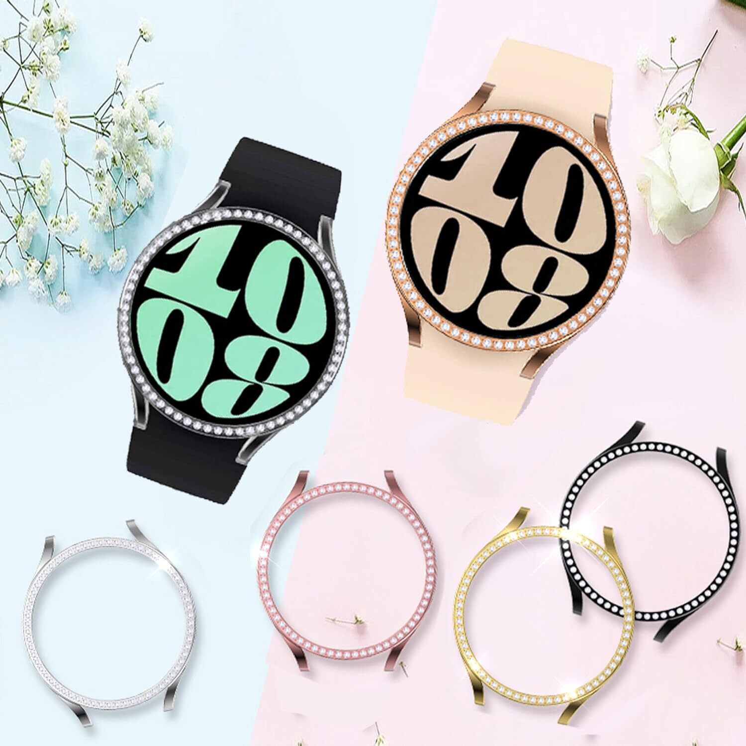 Bling Case Diamond Cover Screen Protector For Samsung Galaxy Watch 5 4 40mm 44mm
