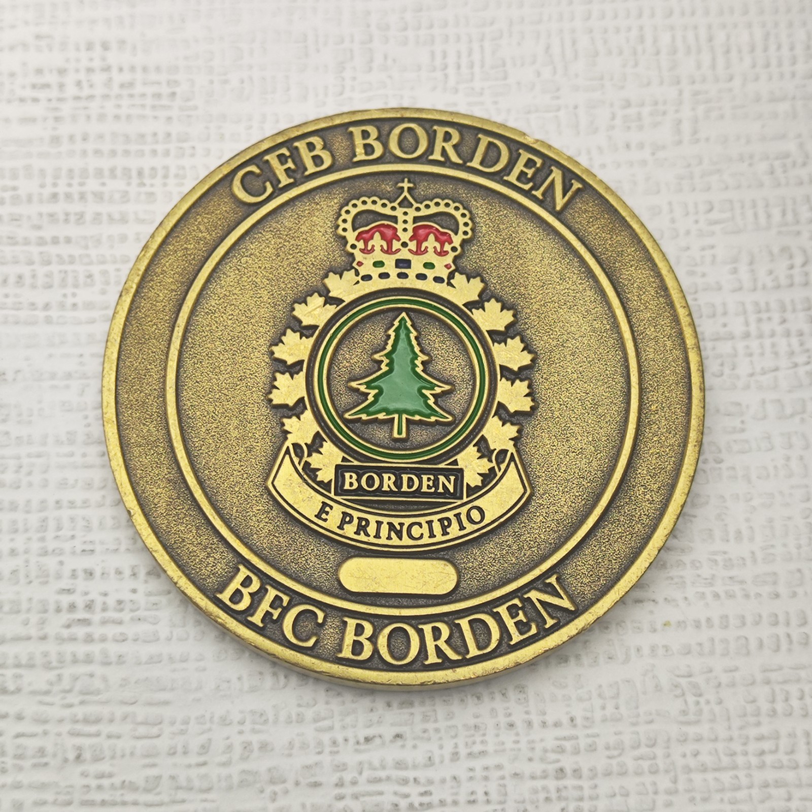 CFB Borden Waterloo Officers Mess Challenge Coin