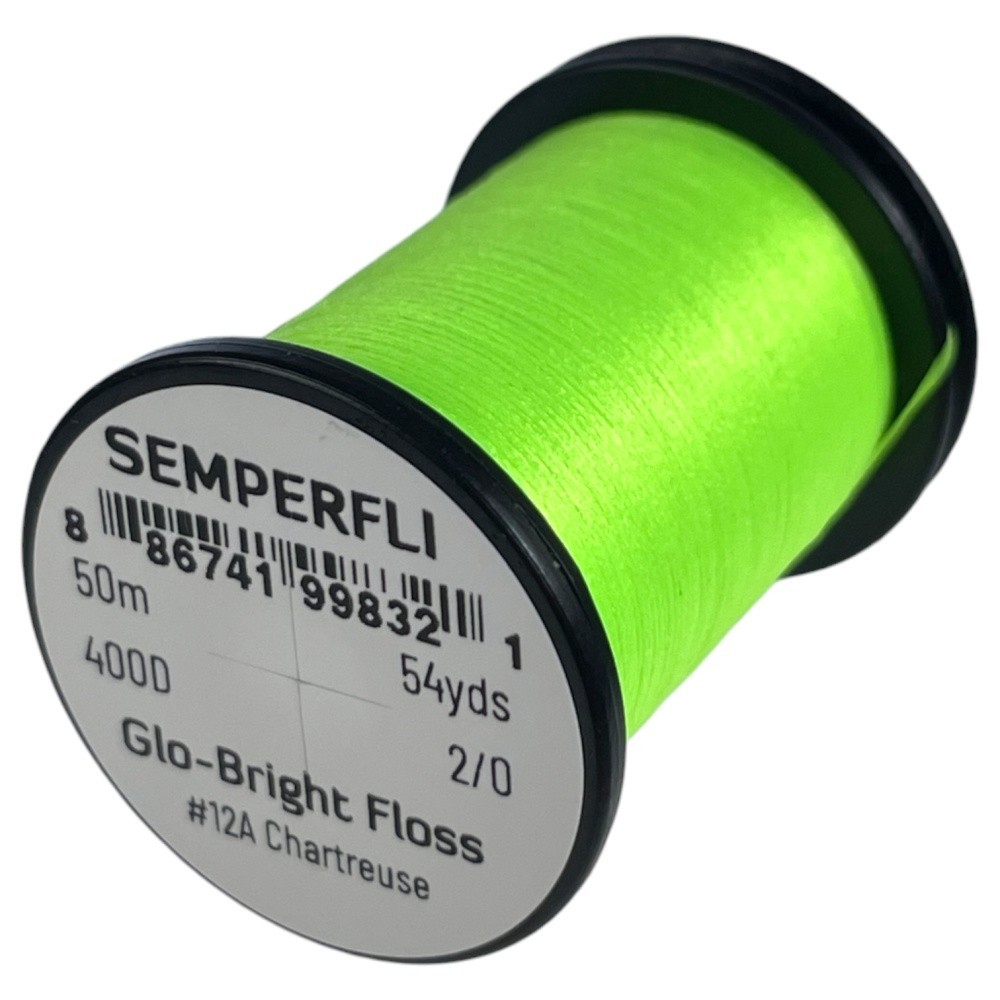 Semperfli Glo-Bright Floss 2/0 400D #12A Chartreuse - Fly Tying Materials