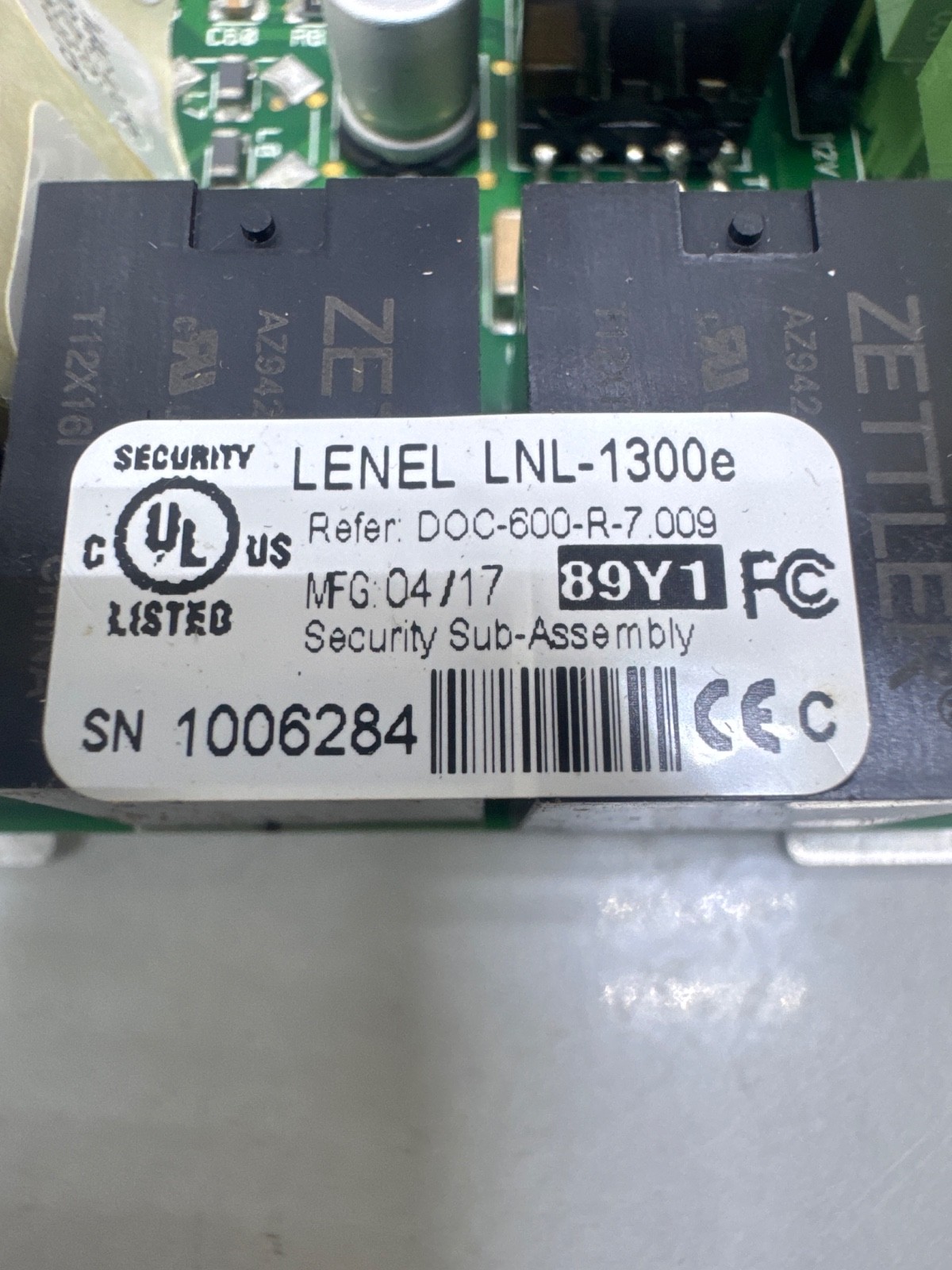 LENEL LNL-1300E Single Door Flexible Network-Connected Reader Interface Module