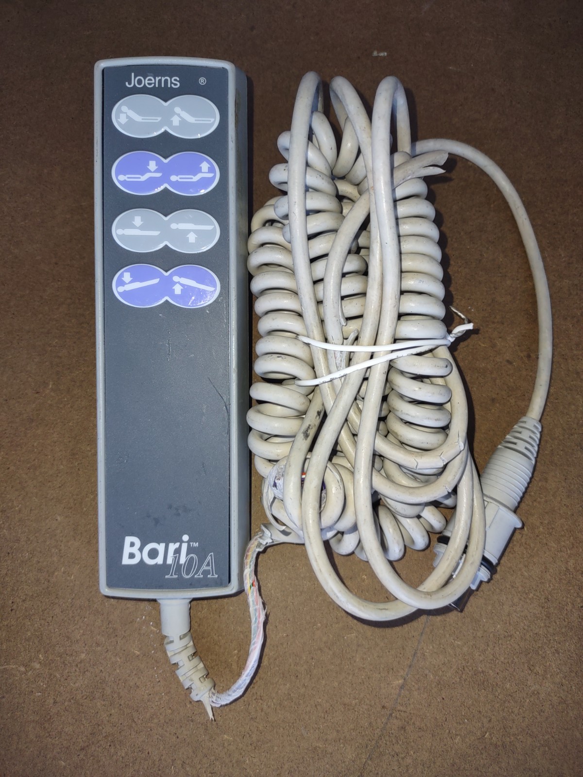 Joerns Bari 10A Hospital Bed Hand Control Pendant Cable 8-Pin HBSAN04-00115