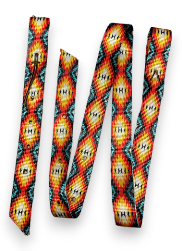 Schulz Equine Nylon Latigo Off Billet Set Sunset Aztec Western