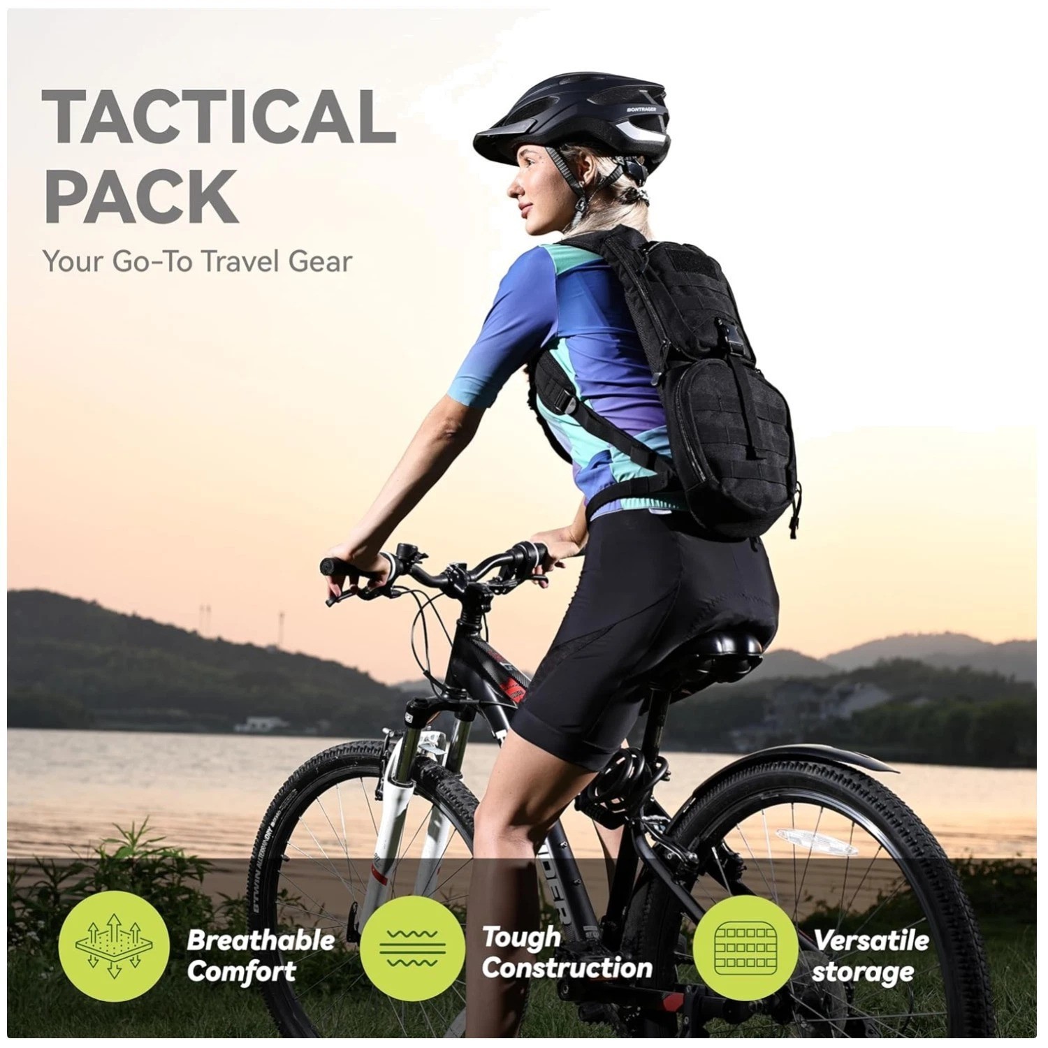 Tactical Hydration Pack with 3L Water Bladder