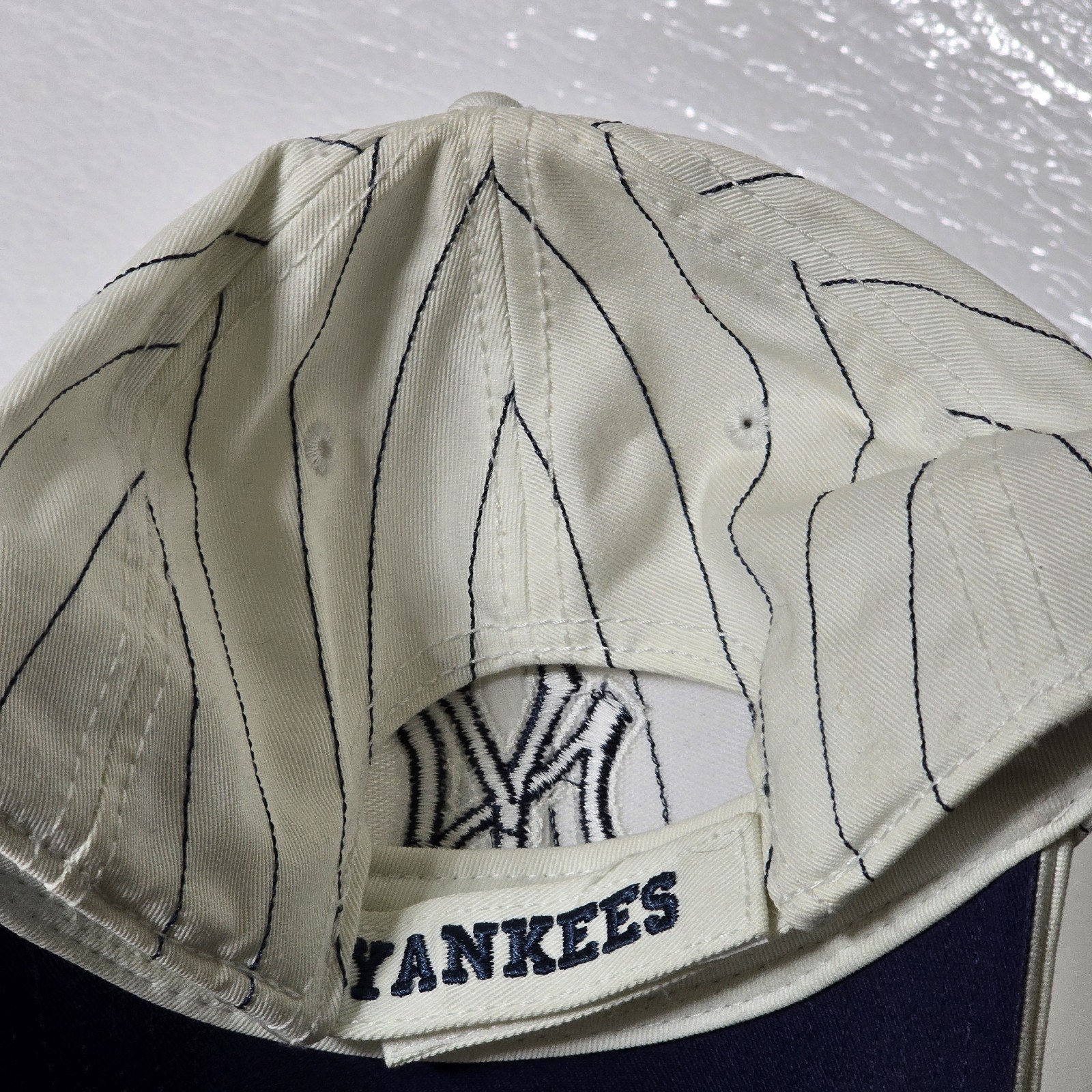 Yankees White Stripe Strapback New Era
