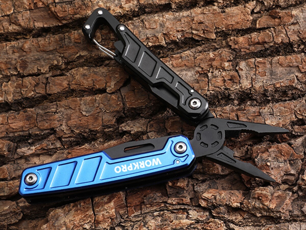 WORKPRO Multitool-11 in 1 Multitool Pliers w/Pocket Clip Sheath-EDC Multi Knives