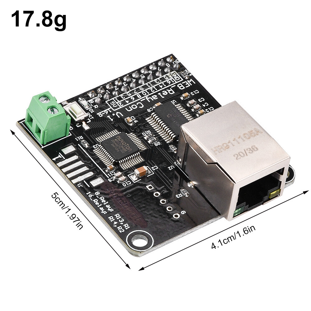 16 Ch Ethernet WAN Control LAN Web Server Relay Ethernet RJ45 Network Module