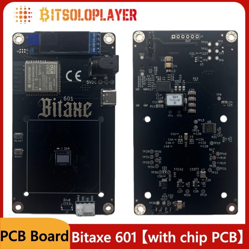 1PCS Gold Plated PCB Board with chip Components for Bitaxe Gamma 601 Miner