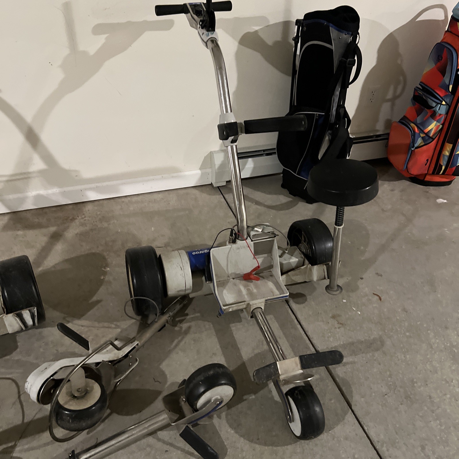 2 Kangaroo Hillcrest AB Motorized Golf Caddy / Cart W/ Remote & Other Accessory