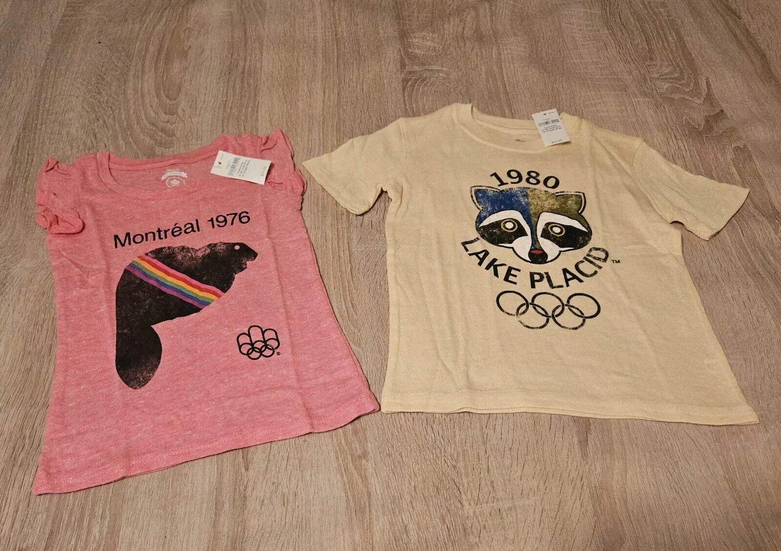 Lot Of 2 Baby Gap Girls Size 3t Canadian Olympics Tshirts Beaver Raccoon New